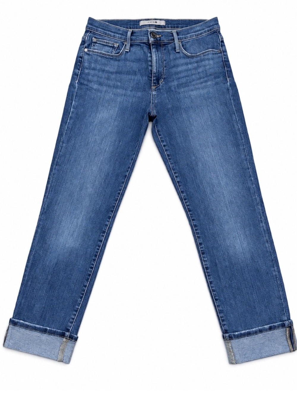 Joe’s Jeans Straight Crop Cuffed Stretch Denim Jeans Women’s 27 27x26.5 LNWT